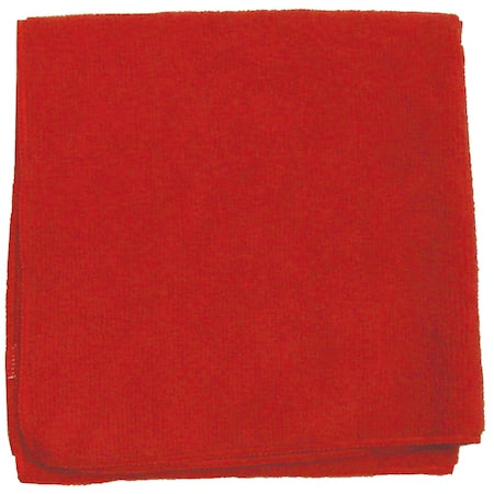 Red Microfiber Cloth 230 GMS, 12", PK36