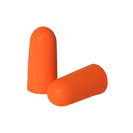 Radians Resistor 32 Disposable Foam Ear Plugs, Bullet Shape, 32 dB, Orange, 1 PR