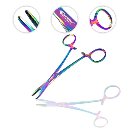 Hemostats Clamp w/ Scissors 5.5"",Tit.