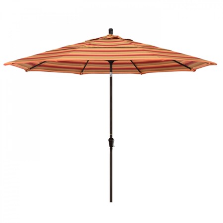 Patio Umbrella, Octagon, 110.5" H, Sunbrella Fabric, Astoria Sunset