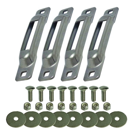 E-Track Single Strap Anchor,4-Pk,Stain.