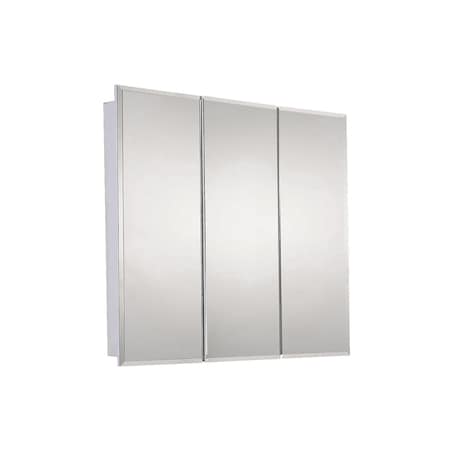 36"" x 36"" Surface Mounted Beveled Edge Tri-View Medicine Cabinet