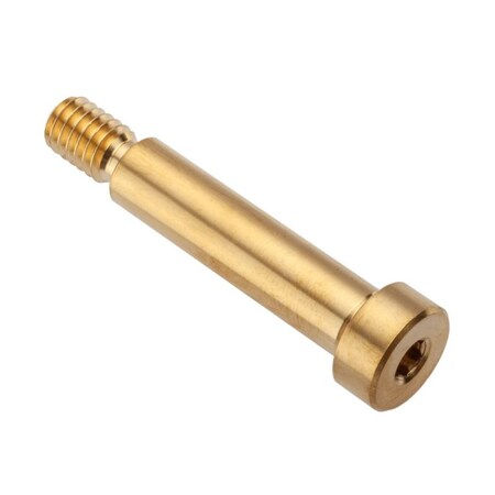 Shoulder Screw, 2A Thr Sz, 1/2 Thr Lg, 1-1/2 in Shoulder Lg, Brass