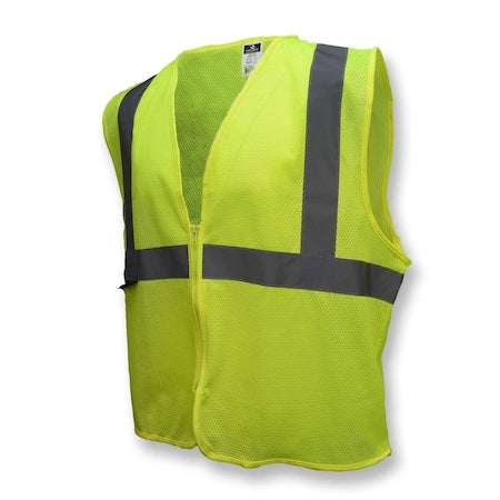 Hi-Vis Economy Safety Vest 3XL Class 2 , Zipper 0 Pockets