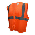Unisex Hi-Vis Economy Safety Vest, 100% Polyester Mesh, Zipper, Hi-Vis Orange, 0 Pockets