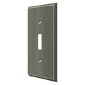 Single Standard Switch Plate, Number of Gangs: 1 Solid Brass, Antique Nickel Finish