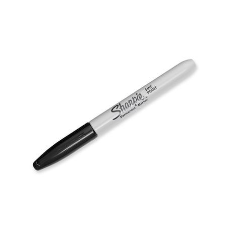 Permanent Markers, Fine Point, Black, PK12