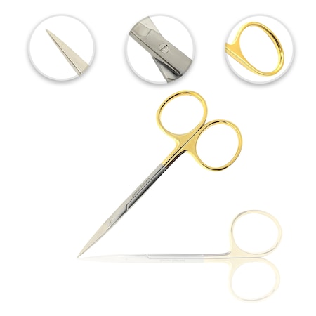Iris Micro Lab Scissors, 4.5", Str, TC