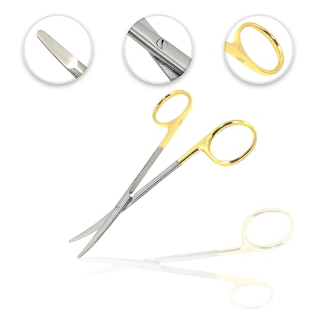 Kilner Lab Dissecting Scissors, 4.5", TC