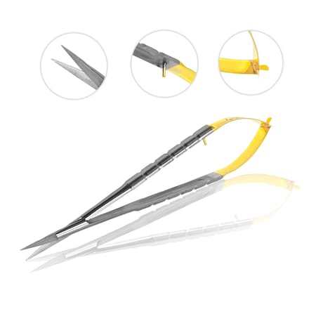 Castroviejo Spring Scissors, 5.5", STR, TC