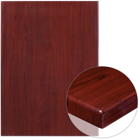 Mahogany Resin Table Top, 30 x 42