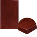 Rectangle Mahogany Resin Table Top, 30" x 48", 30" W, 48" L, 2" H, Resin, Mahogany