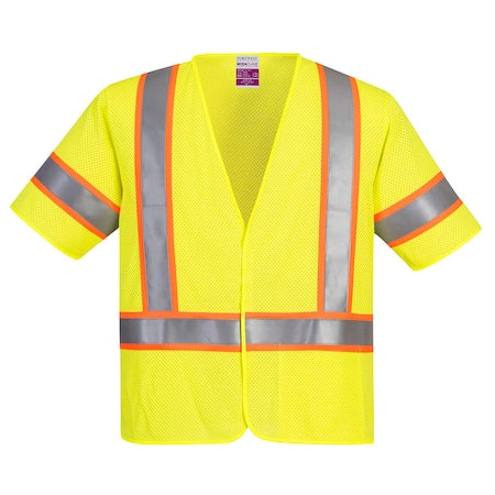 FR Hi-Vis Safety Vest 3XL Class 3 , Hook and Loop 1 Pockets