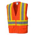 Tulsa Hi-Vis Vest XL Class 2 , Zipper 6 Pockets