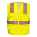 Orlando Hi-Vis Vest 2XL Class 2 , Zipper 6 Pockets, 2 Mic Tab