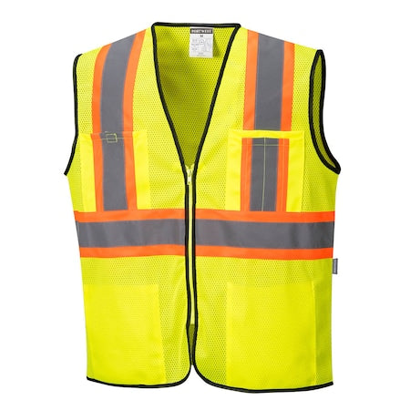Frisco Hi-Vis Executive Safety Vest XL Class 2 , zipper 4 Pockets