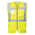 Hi-Vis Safety Vest 3XL Class 2 , Zipper 7 Pockets, 2 Mic Tab, ID Window