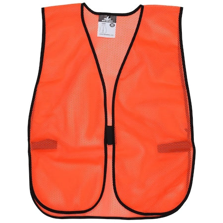 Safety Vest, Orange, Polyester Mesh