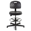 Task Chairs Drafting Chair, No Arm, 21-1/2" to 31" Height, Polyurethane, Black
