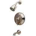 Tub and Shower Faucet, Brushed Nickel, Wall Mount