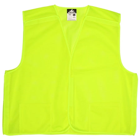 Safety Vest, Hi-Viz Lime, 4XL