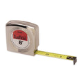 1/2" x 3m/10' Mezurall Chrome Case SAE/Metric Yellow Clad Power Return Tape Measure
