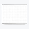 Wall-Mounted Magnetic Ghost Grid Whiteboard - 48 in x 36 in