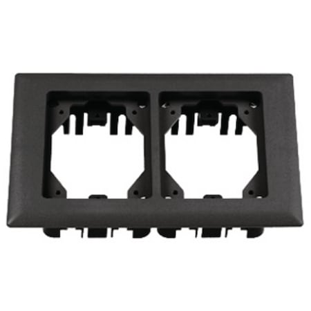 2-Gang Non-Metallic Carpet Flange, Black