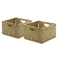 Handwoven Basket,Ivory White,PK2