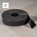 Hook and Loop Tape, 5/8"x75 ft., 25 ft, 5/8 in W, Black