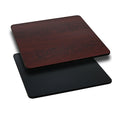 Square Table Top with Black or Mahogany