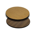 Round Table Top with Natural or Walnut R, Natural/Walnut