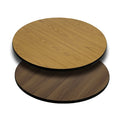 Round Table Top with Natural or Walnut R