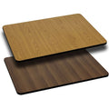 Natural/Walnut Reversible Top, 30 x 60