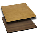 Square Table Top with Natural or Walnut, Natural/Walnut