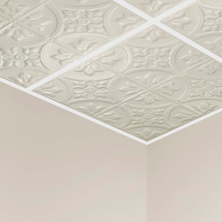 Jamestown Ceiling Tile, 24 in W x 24 in L, 15/16 in Grid Size, 5 PK