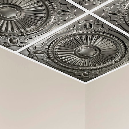 Toronto Ceiling Tile, 24 in W x 24 in L, 15/16 in Grid Size, 5 PK