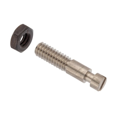 Headless with Jam Nut Spring Anchor, 1/4""-20, 1-1/4 in L, 18-8 Stainless Steel Plain