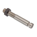 Headless with Jam Nut Spring Anchor, 3/8""-16, 2-1/2 in L, 18-8 Stainless Steel Plain