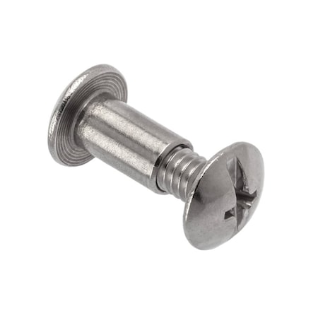 Combo Barrel/Screw, #8-32, 3/4 to 7/8 in Brl Lg, 13/64 in Brl Dia, 316 Stainless Steel Unfinished