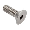 #6-32 Socket Head Cap Screw, Flat, Plain Stainless Steel, 3/8 in Length