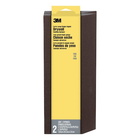 Sanding Sponge, Fine, 8"L, 2 7/8"W, PK2