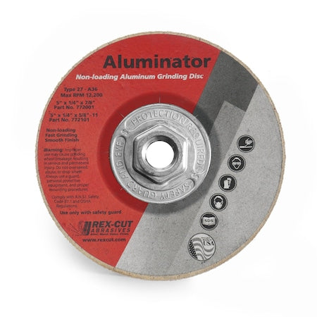 Aluminator Grinding Disc 5 X 5/8-11 T27 Aluminator Grind A36