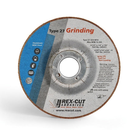Grinding Disc 4 1/2 X 1/4 X 7/8 T27 A24 Mtx