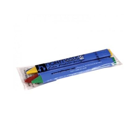 Crayons,Red,Blue,Green and Yellow,PK4