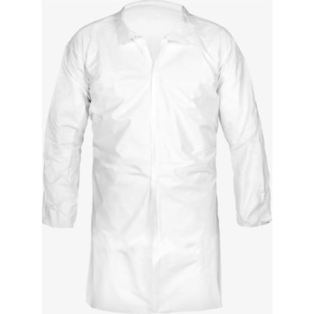 Disposable Lab Coat, MicroMax(R) NS, Snaps Closure, White, 2XL, 30 PK