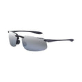 ES4, Safety Glasses, Anti-Scratch, Silver Mirror POL Lens, Crystal Black Frame, Polarized