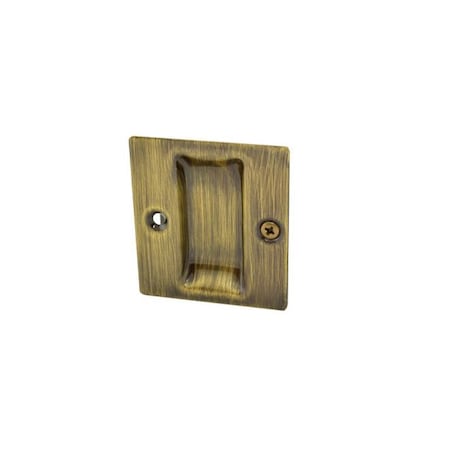 Flush Cup Pocket Door Pull Antique Brass