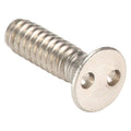 #6-32 x 1/2 in Spanner Flat Tamper Resistant Screw, Plain Finish, 18-8 Stainless Steel, 50 PK