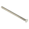 #6-32 x 2 in Spanner Flat Tamper Resistant Screw, Plain Finish, 18-8 Stainless Steel, 25 PK